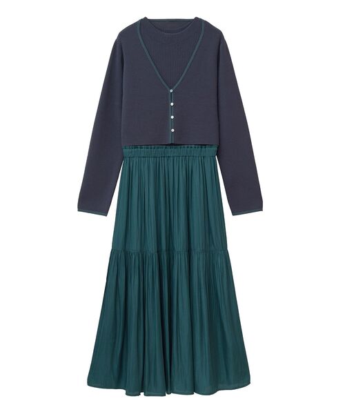 YECCA VECCA(イェッカヴェッカ)の「【2点SET】カーディガンセットワンピース(ワンピース・レディース・ブラック/ネイビー/グレイッシュベージュ・FREE)」の16枚目の写真