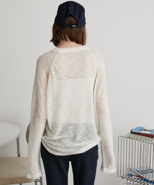 Auntie Rosa Holiday（アンティローザホリデー）の「ヘンリーラグランシアーニットプルオーバー（ニット/セーター・レディース・ブラック/ブルー/ホワイト/ダークグレー・FREE）」の18枚目の写真