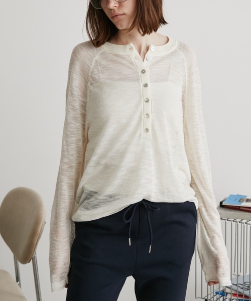 Auntie Rosa Holiday（アンティローザホリデー）の「ヘンリーラグランシアーニットプルオーバー（ニット/セーター・レディース・ブラック/ブルー/ホワイト/ダークグレー・FREE）」の15枚目の写真