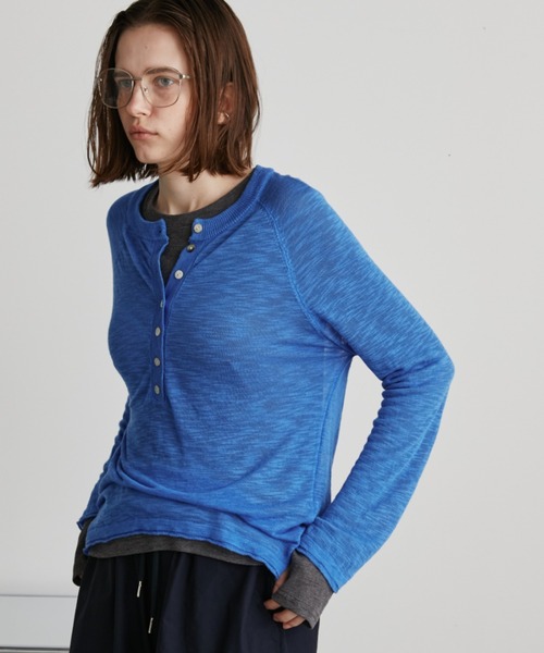 Auntie Rosa Holiday（アンティローザホリデー）の「ヘンリーラグランシアーニットプルオーバー（ニット/セーター・レディース・ブラック/ブルー/ホワイト/ダークグレー・FREE）」の6枚目の写真