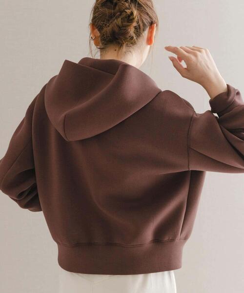 URBAN RESEARCH ROSSO WOMEN（アーバンリサーチ　ロッソ）の「ダブルジップダンボールパーカー（パーカー・レディース・ブラウン/ダークグレー/グレー・FREE）」の7枚目の写真