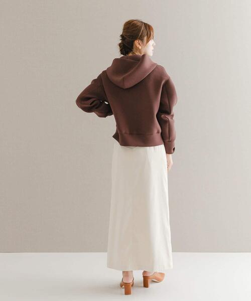 URBAN RESEARCH ROSSO WOMEN（アーバンリサーチ　ロッソ）の「ダブルジップダンボールパーカー（パーカー・レディース・ブラウン/ダークグレー/グレー・FREE）」の9枚目の写真