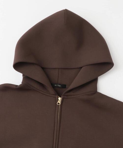 URBAN RESEARCH ROSSO WOMEN（アーバンリサーチ　ロッソ）の「ダブルジップダンボールパーカー（パーカー・レディース・ブラウン/ダークグレー/グレー・FREE）」の11枚目の写真