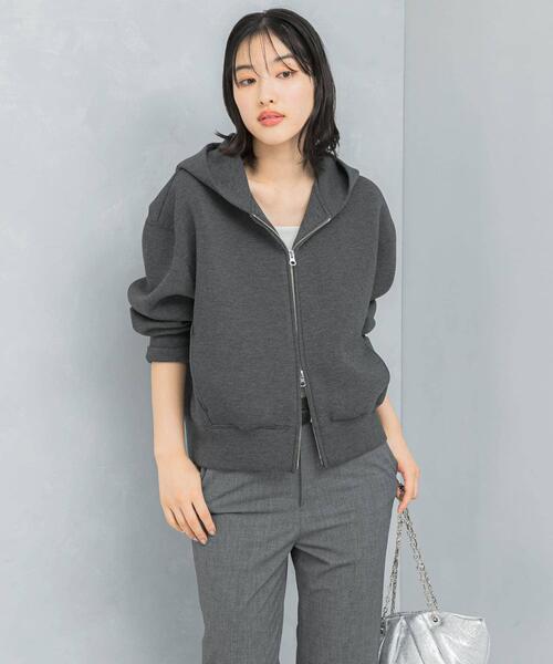 URBAN RESEARCH ROSSO WOMEN（アーバンリサーチ　ロッソ）の「ダブルジップダンボールパーカー（パーカー・レディース・ブラウン/ダークグレー/グレー・FREE）」の20枚目の写真