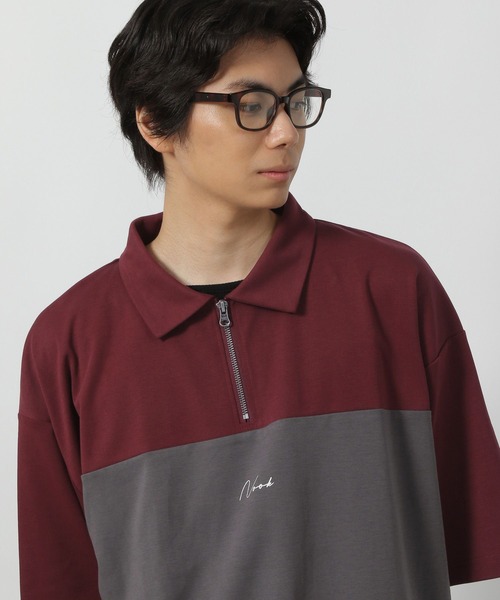 LAKOLE(ラコレ)の「バイカラーハーフZIPロゴT / 578548(Tシャツ/カットソー・メンズ・ホワイト/レッド/ブルー・LARGE/MEDIUM)」の14枚目の写真