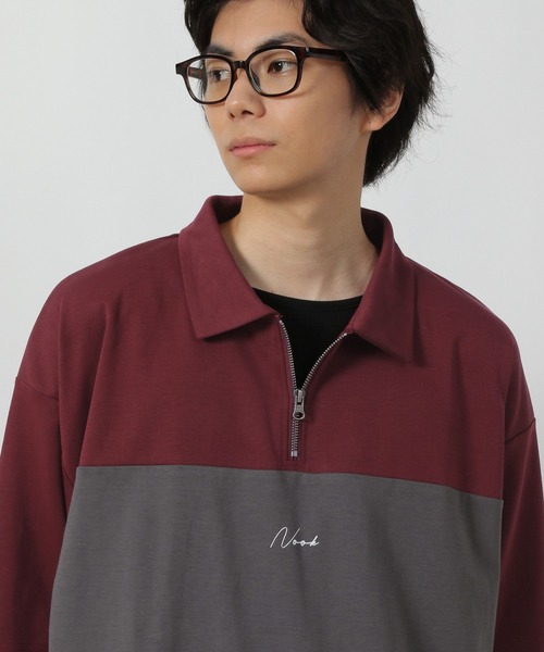 LAKOLE(ラコレ)の「バイカラーハーフZIPロゴT / 578548(Tシャツ/カットソー・メンズ・ホワイト/レッド/ブルー・LARGE/MEDIUM)」の15枚目の写真