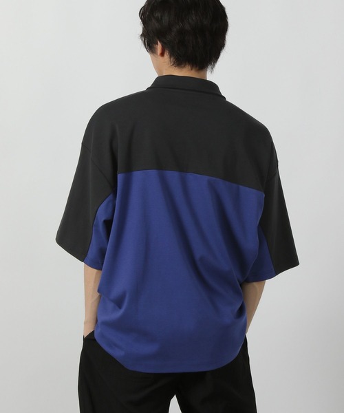 セール】バイカラーハーフZIPロゴT / 578548（Tシャツ/カットソー