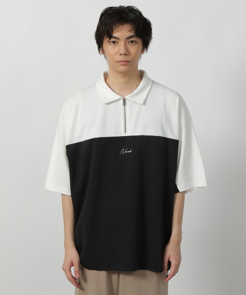 LAKOLE(ラコレ)の「バイカラーハーフZIPロゴT / 578548(Tシャツ/カットソー・メンズ・ホワイト/レッド/ブルー・LARGE/MEDIUM)」の16枚目の写真
