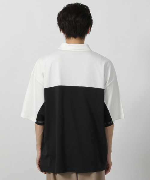 LAKOLE(ラコレ)の「バイカラーハーフZIPロゴT / 578548(Tシャツ/カットソー・メンズ・ホワイト/レッド/ブルー・LARGE/MEDIUM)」の18枚目の写真