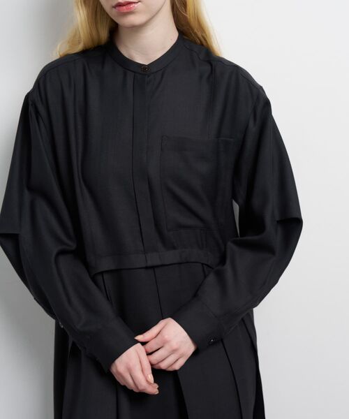 セール】プリーツコンビシャツワンピース（ワンピース）｜LANVIN en