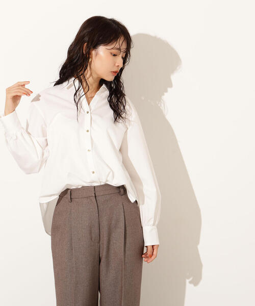 N.（N. Natural Beauty Basic）（エヌエヌナチュラルビューティーベーシック）の「ゴールドボタン2wayリボンブラウス（シャツ/ブラウス・レディース・ネイビー/イエロー/オフホワイト・MEDIUM）」の21枚目の写真