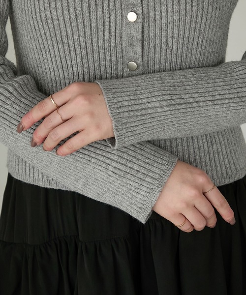 Cherir Mignon(シェリルミニョン)の「【くるみ×Cherir Mignonコラボ】Bloomy frill set one-piece(ワンピース・レディース・ネイビー系/グレー系/ベージュ系・M/S)」の8枚目の写真