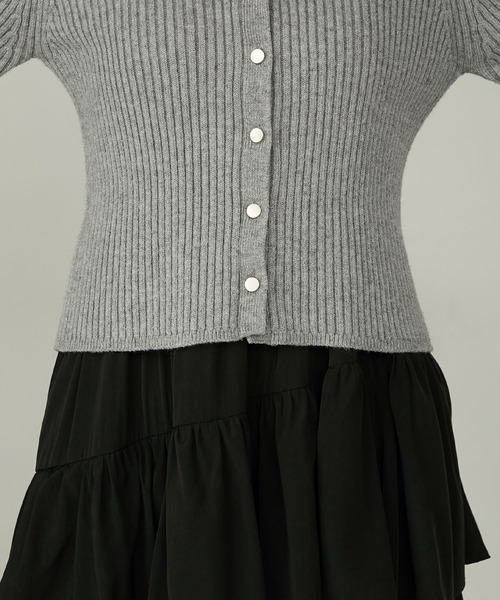Cherir Mignon(シェリルミニョン)の「【くるみ×Cherir Mignonコラボ】Bloomy frill set one-piece(ワンピース・レディース・ネイビー系/グレー系/ベージュ系・M/S)」の9枚目の写真