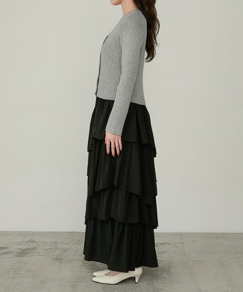Cherir Mignon(シェリルミニョン)の「【くるみ×Cherir Mignonコラボ】Bloomy frill set one-piece(ワンピース・レディース・ネイビー系/グレー系/ベージュ系・M/S)」の11枚目の写真