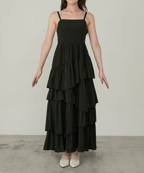 Cherir Mignon(シェリルミニョン)の「【くるみ×Cherir Mignonコラボ】Bloomy frill set one-piece(ワンピース・レディース・ネイビー系/グレー系/ベージュ系・M/S)」の14枚目の写真