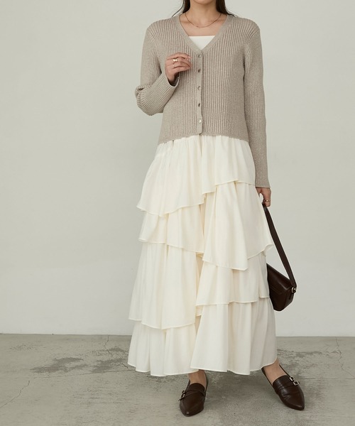 セール】【くるみ×Cherir Mignonコラボ】Bloomy frill set one-piece