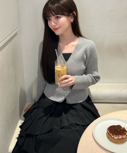 Cherir Mignon(シェリルミニョン)の「【くるみ×Cherir Mignonコラボ】Bloomy frill set one-piece(ワンピース・レディース・ネイビー系/グレー系/ベージュ系・M/S)」の17枚目の写真