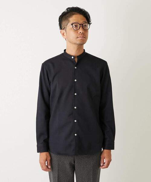 MEN'S MELROSE(メンズメルローズ)の「ウーリースラブオックス スタンダードバンドカラーシャツ(シャツ/ブラウス・メンズ・ブルーグリーン/ブラウン/ネイビー/ホワイト・2/4/3)」の5枚目の写真