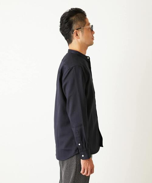 MEN'S MELROSE(メンズメルローズ)の「ウーリースラブオックス スタンダードバンドカラーシャツ(シャツ/ブラウス・メンズ・ブルーグリーン/ブラウン/ネイビー/ホワイト・2/4/3)」の8枚目の写真