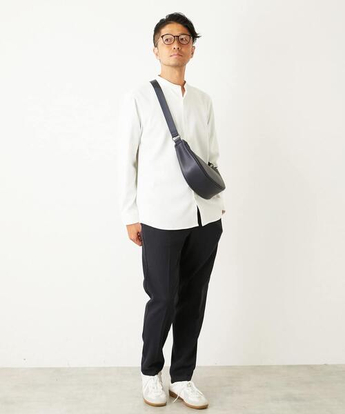 MEN'S MELROSE(メンズメルローズ)の「ウーリースラブオックス スタンダードバンドカラーシャツ(シャツ/ブラウス・メンズ・ブルーグリーン/ブラウン/ネイビー/ホワイト・2/4/3)」の22枚目の写真