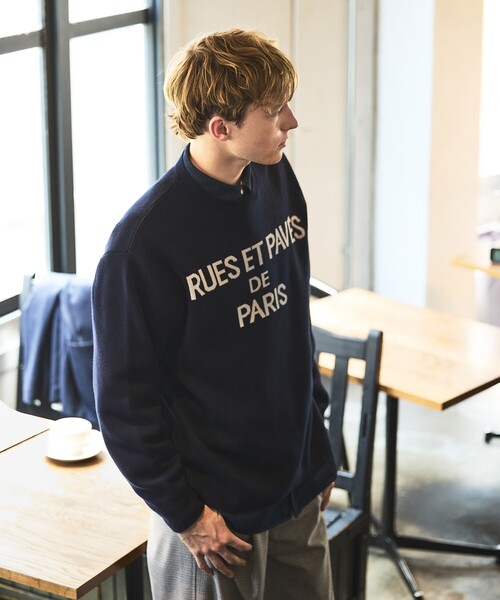 アバハウス（ABAHOUSE）/ジャガードロゴニット プルオーバー / オーバーサイズ / LE TRIO AB ジャガードロゴニットプルオーバー / オーバーサイズ / LE TRIO