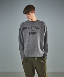 ABAHOUSE | ジャガードロゴニットプルオーバー / オーバーサイズ / LE TRIO ABAHOUSE(ニット/セーター)