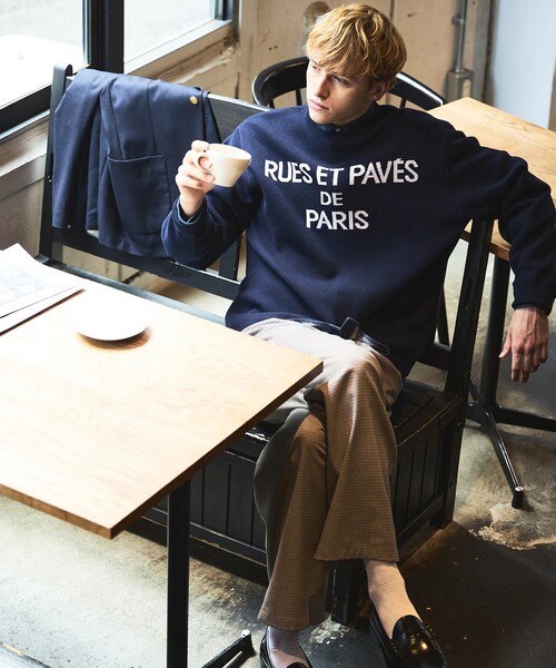 ジャガードロゴニットプルオーバー / オーバーサイズ / LE TRIO