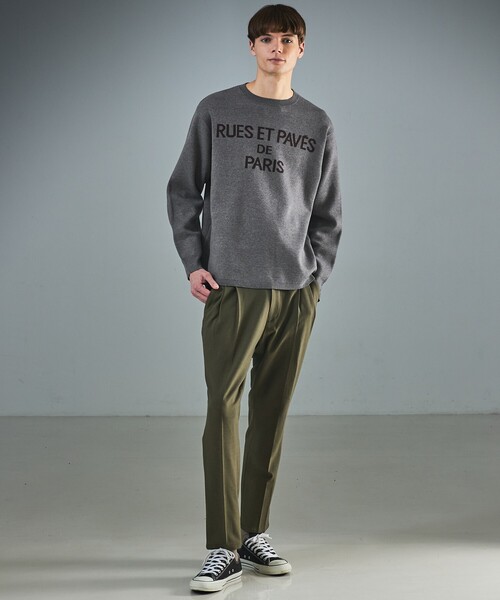 ジャガードロゴニットプルオーバー / オーバーサイズ / LE TRIO