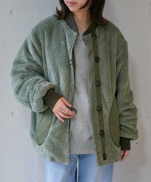 ARMY TWILL（アーミーツイル）の「【ARMY TWILL】Pe Weather Reversible Blouson（ミリタリージャケット・レディース・カーキ/ブラック・S）」の4枚目の写真