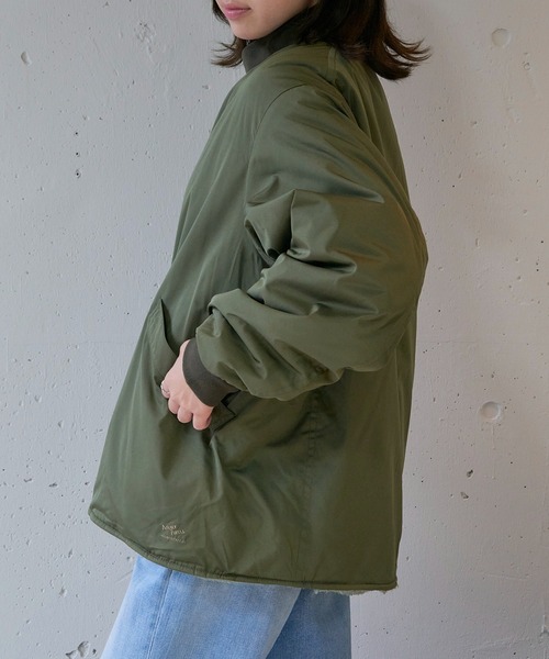 ARMY TWILL（アーミーツイル）の「【ARMY TWILL】Pe Weather Reversible Blouson（ミリタリージャケット・レディース・カーキ/ブラック・S）」の11枚目の写真