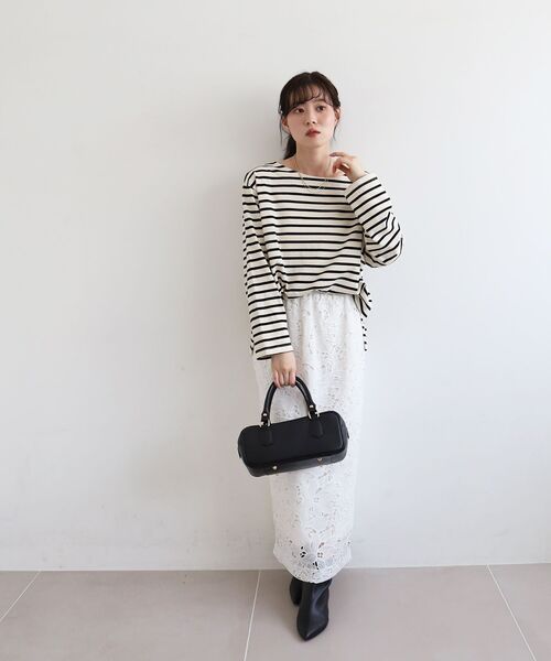 le.coeur blanc(ルクールブラン)の「バスクボーダーロンT(Tシャツ/カットソー・レディース・グリーン系その他/ブルー系その他2/ブラック系その他/ブラウン系その他2・38)」の21枚目の写真