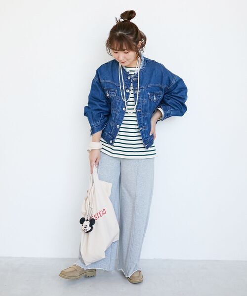 le.coeur blanc(ルクールブラン)の「バスクボーダーロンT(Tシャツ/カットソー・レディース・グリーン系その他/ブルー系その他2/ブラック系その他/ブラウン系その他2・38)」の11枚目の写真