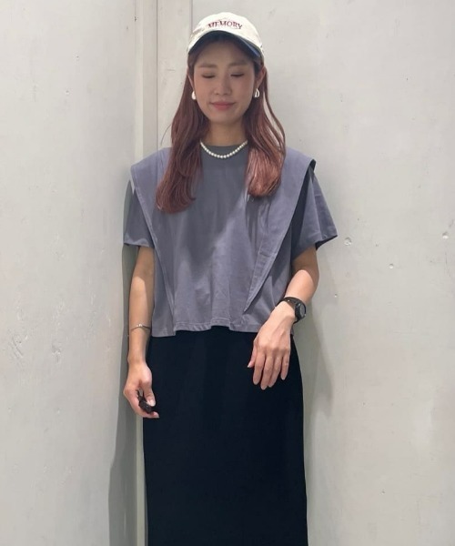 Right-on（ライトオン）の「【HONEYSUCKLE ROSE】オーバルロゴキャップ（キャップ・レディース・キナリ/ネイビー×ホワイト/ダークグレー・フリー）」の4枚目の写真