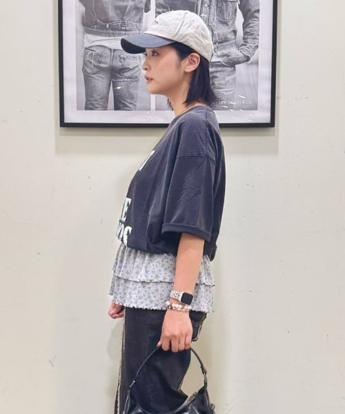 Right-on（ライトオン）の「【HONEYSUCKLE ROSE】オーバルロゴキャップ（キャップ・レディース・キナリ/ネイビー×ホワイト/ダークグレー・フリー）」の9枚目の写真