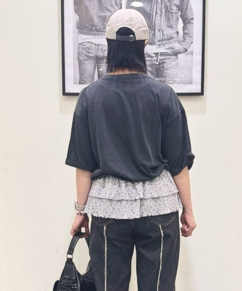 Right-on（ライトオン）の「【HONEYSUCKLE ROSE】オーバルロゴキャップ（キャップ・レディース・キナリ/ネイビー×ホワイト/ダークグレー・フリー）」の10枚目の写真