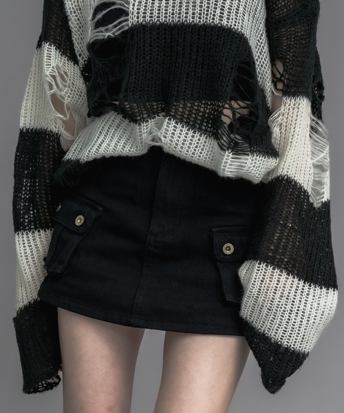 17HR(セブンティーンアワーズ)の「カーゴミニスカート(スカート・レディース・カーキ/ブラック/カモフラージュ・FREE)」の19枚目の写真