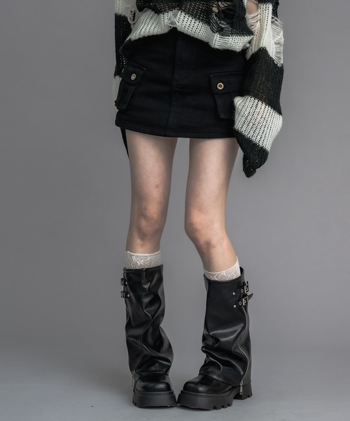 17HR(セブンティーンアワーズ)の「カーゴミニスカート(スカート・レディース・カーキ/ブラック/カモフラージュ・FREE)」の16枚目の写真