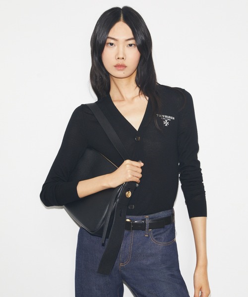 TORY BURCH（トリーバーチ）の「ロミー ショルダーバッグ（ショルダーバッグ・レディース・ブラック/モカ・ONE SIZE）」の7枚目の写真