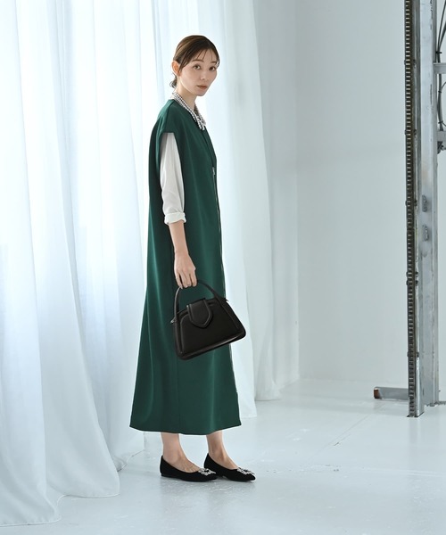 STYLE DELI(スタイルデリ)の「【Kana Oyama×BLK001】ジップジレワンピース(ワンピース・レディース・ブラック/グリーン・FREE)」の4枚目の写真