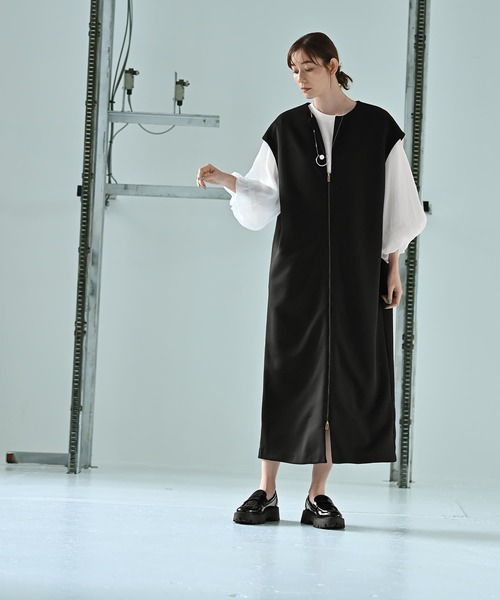 STYLE DELI(スタイルデリ)の「【Kana Oyama×BLK001】ジップジレワンピース(ワンピース・レディース・ブラック/グリーン・FREE)」の12枚目の写真