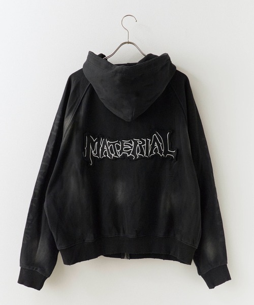 Theater code（シアターコード）の「Raglan Silhouette Zip-Up Hoodie/ラグランシルエット ジップアップパーカー 2026年 夏 夏服メンズ（パーカー・メンズ・ブラック/ベージュ・L/M）」の3枚目の写真