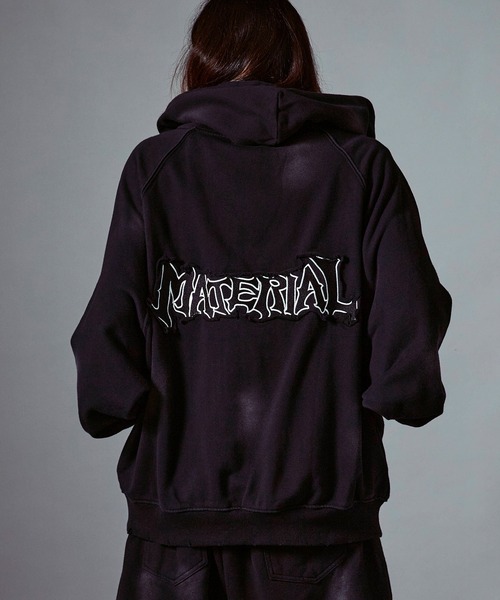 Theater code（シアターコード）の「Raglan Silhouette Zip-Up Hoodie/ラグランシルエット ジップアップパーカー 2026年 夏 夏服メンズ（パーカー・メンズ・ブラック/ベージュ・L/M）」の6枚目の写真