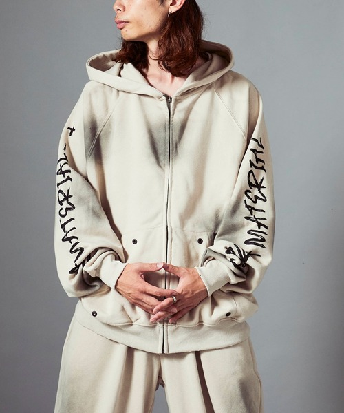 Theater code（シアターコード）の「Raglan Silhouette Zip-Up Hoodie/ラグランシルエット ジップアップパーカー 2026年 夏 夏服メンズ（パーカー・メンズ・ブラック/ベージュ・L/M）」の20枚目の写真