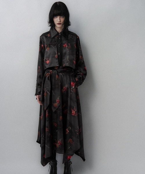 HARE（ハレ）の「Autumnflowerウエストデザインスカート(HARE)（スカート・レディース・ブルーパープル/レッド・FREE）」の5枚目の写真