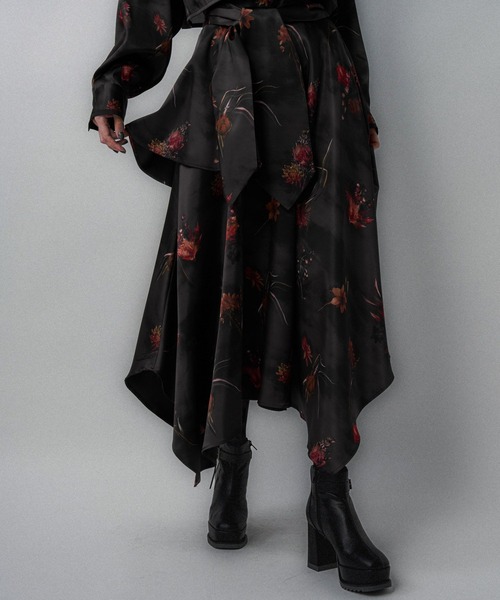 HARE（ハレ）の「Autumnflowerウエストデザインスカート(HARE)（スカート・レディース・ブルーパープル/レッド・FREE）」の9枚目の写真