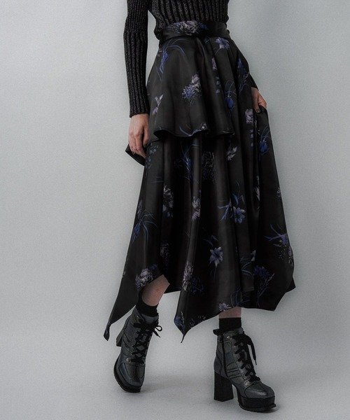 HARE（ハレ）の「Autumnflowerウエストデザインスカート(HARE)（スカート・レディース・ブルーパープル/レッド・FREE）」の12枚目の写真