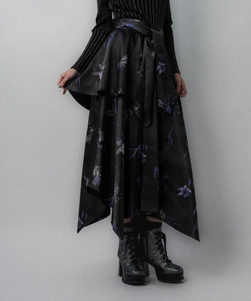 HARE（ハレ）の「Autumnflowerウエストデザインスカート(HARE)（スカート・レディース・ブルーパープル/レッド・FREE）」の14枚目の写真