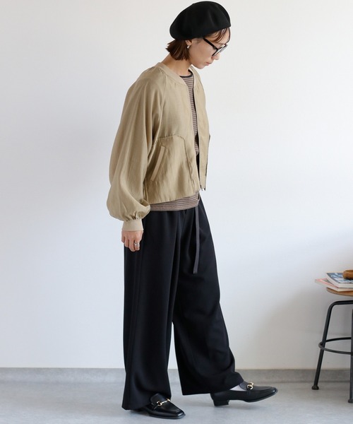 cepo（セポ）の「レイヤーミリタリードロストブルゾン（ブルゾン・レディース・グレー/ベージュ/ブラック・M）」の19枚目の写真