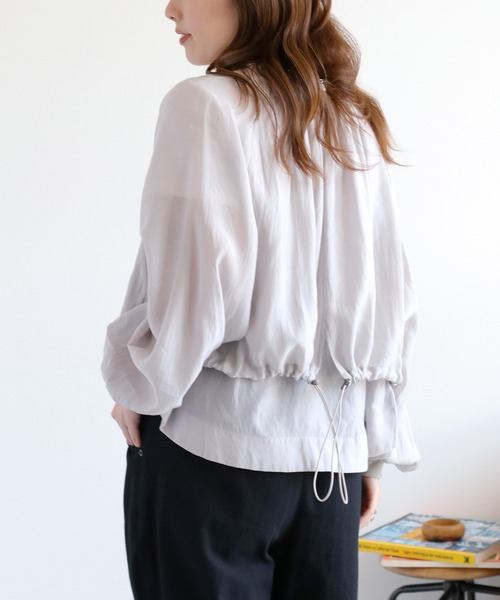 cepo（セポ）の「レイヤーミリタリードロストブルゾン（ブルゾン・レディース・グレー/ベージュ/ブラック・M）」の12枚目の写真