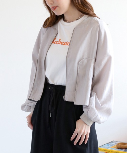 cepo（セポ）の「レイヤーミリタリードロストブルゾン（ブルゾン・レディース・グレー/ベージュ/ブラック・M）」の9枚目の写真